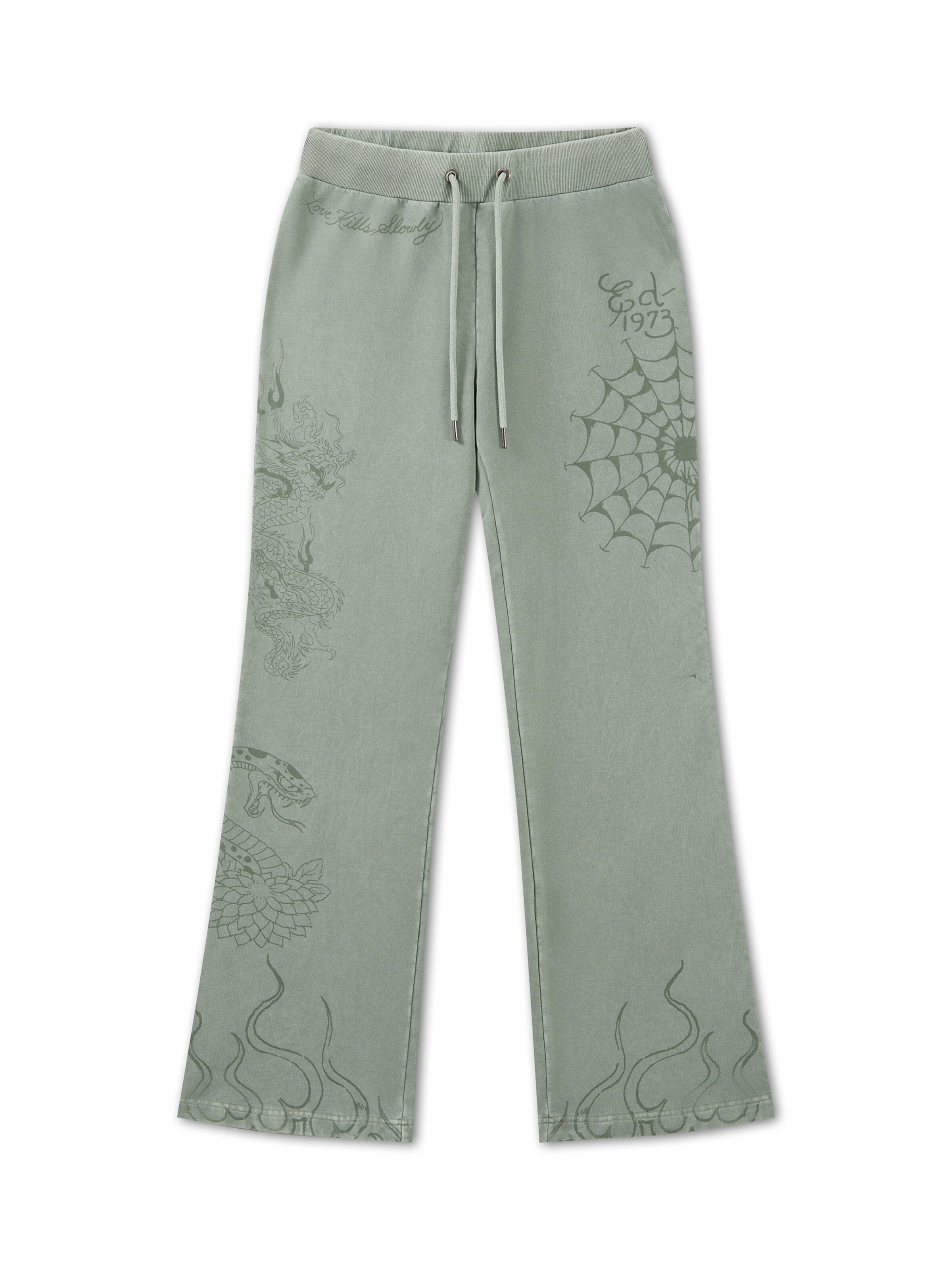 Regular Pantalon Ed Hardy en vert : devant