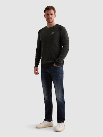 PME Legend Trui 'Pullover in cotton mélange with flight pocket' in Zwart