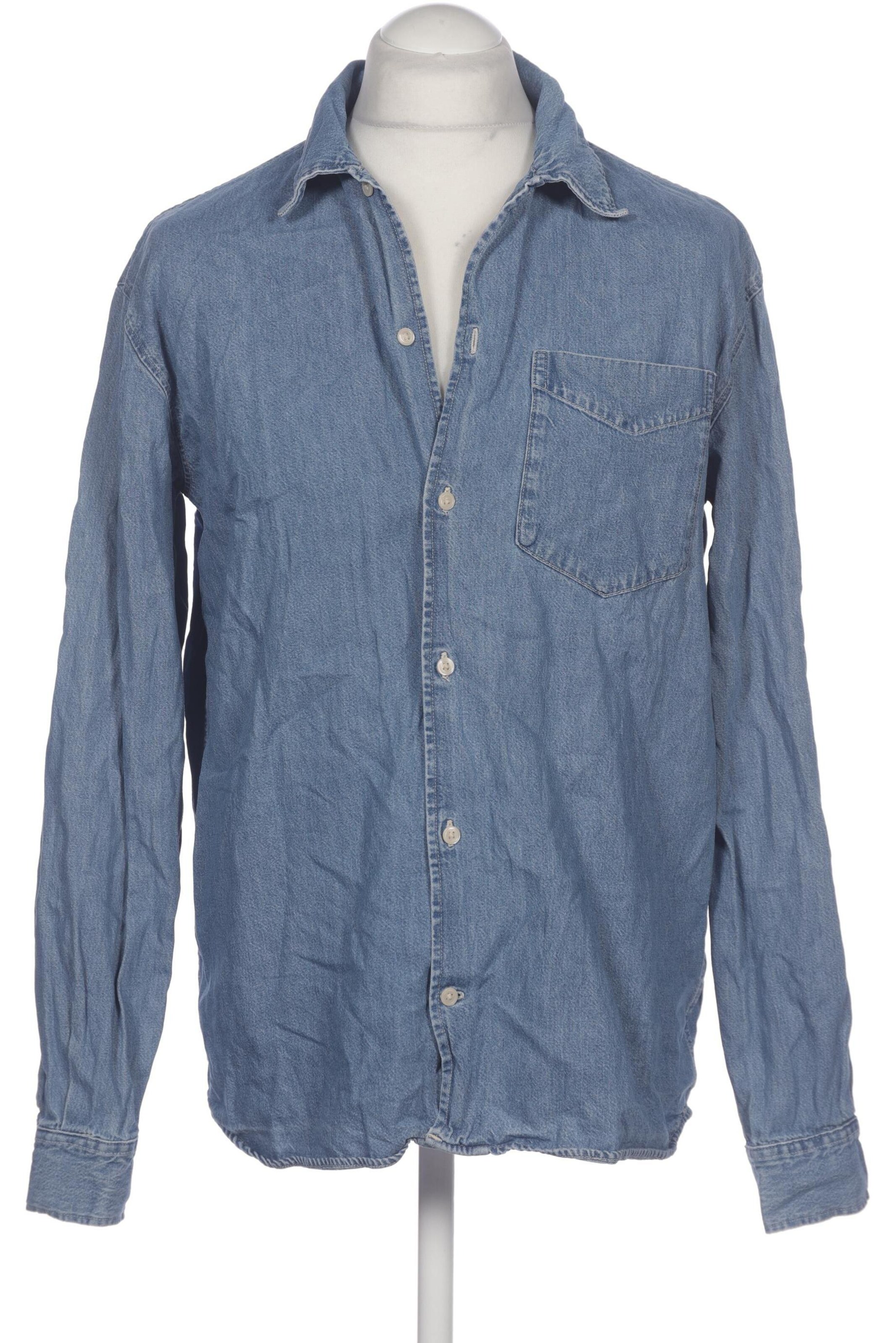 WEEKDAY Hemd M in Blau: Vorderseite