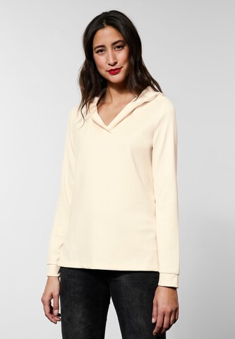 STREET ONE Sweatshirt in Beige: voorkant