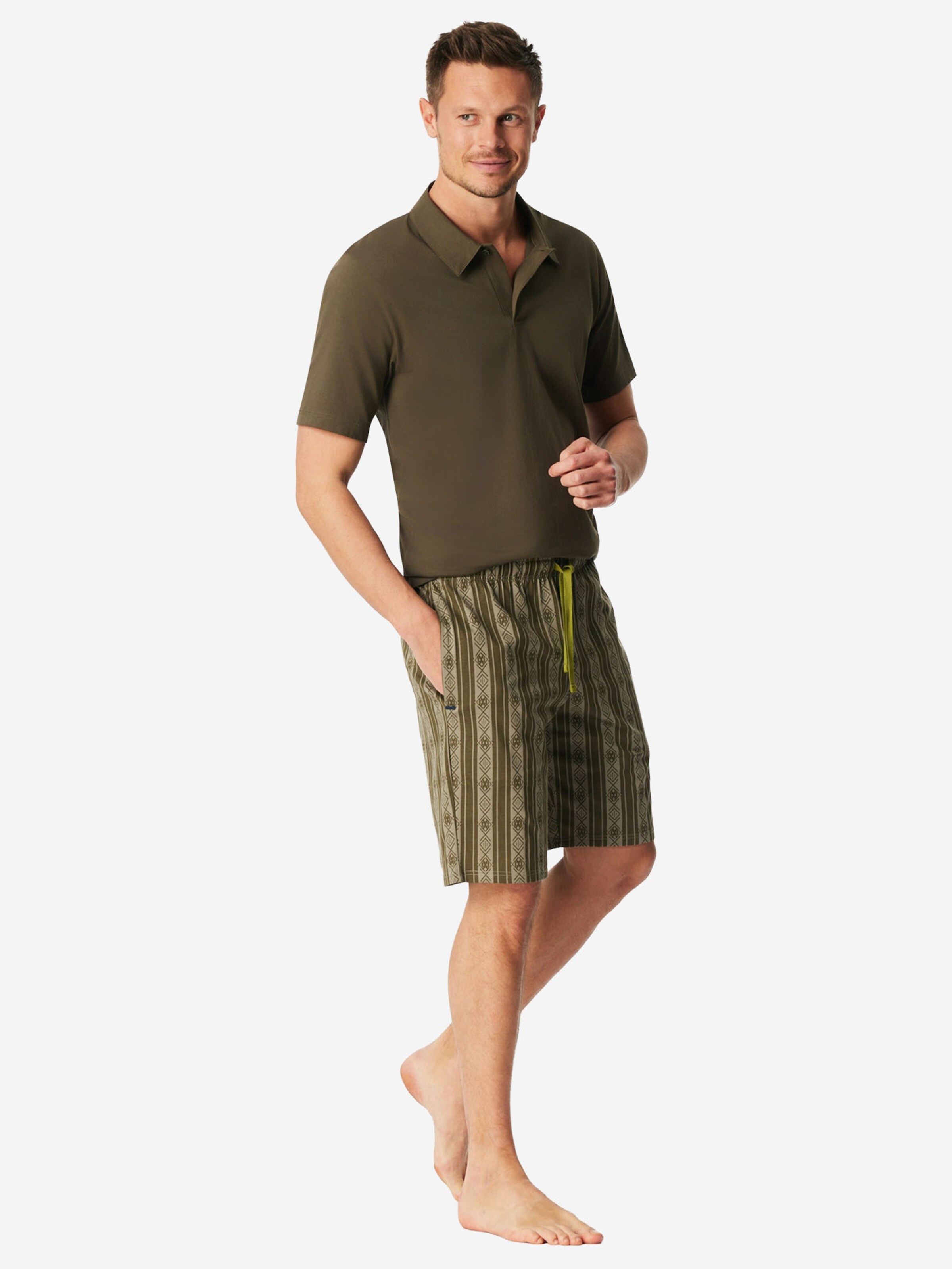 SCHIESSER Pajama pants ' Mix & Relax ' in Beige