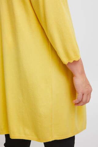 Fransa Curve Shirtbluse 'Blume' in Gelb