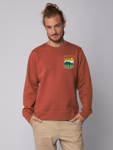 Felpa 'Good Vibe' di Watapparel in marrone: frontale