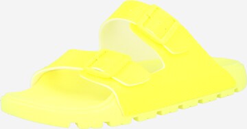 BOSS Black Mules in Yellow: front