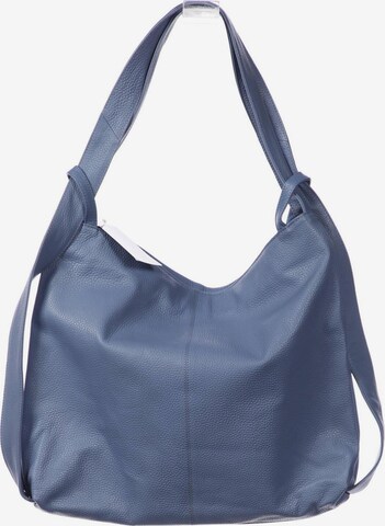 Zwillingsherz Handtasche gross Leder One Size in Blau: predná strana