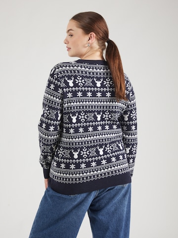 ONLY Carmakoma Pullover 'CARXMAS WINTER' in Blau