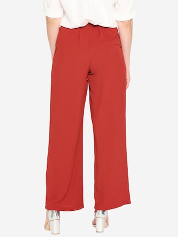 LolaLiza Široký strih Plisované nohavice 'Wide' - Červená