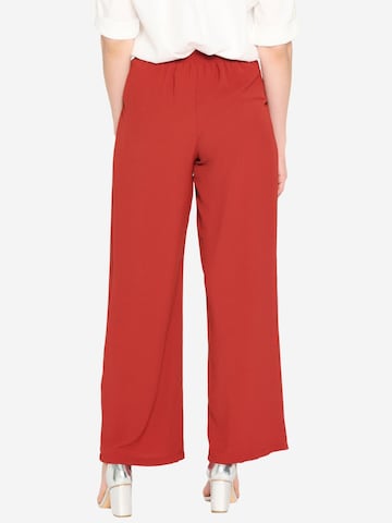 LolaLiza Wide leg Bandplooibroek 'Wide' in Rood