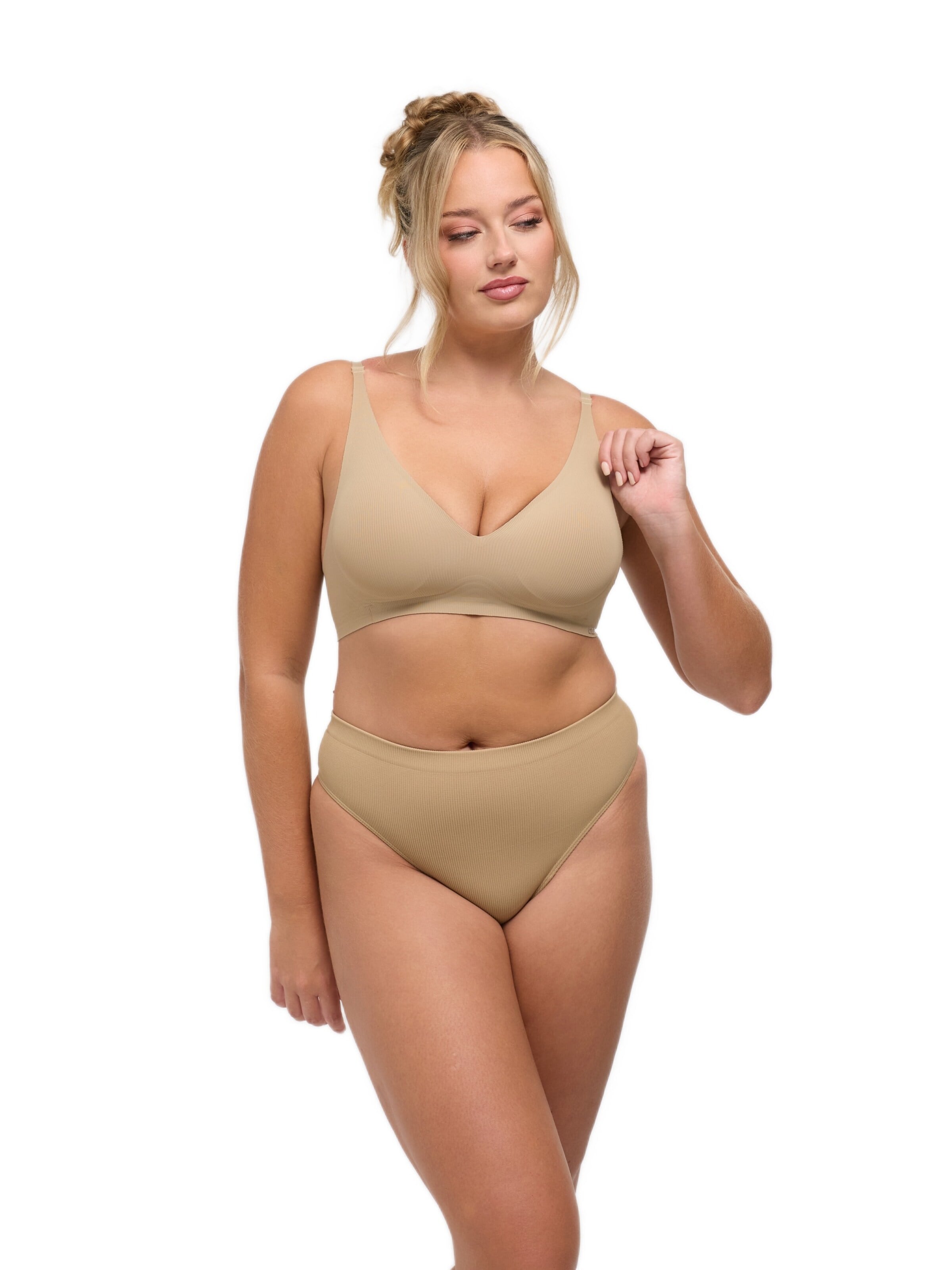 Push-up Reggiseno 'Rib Comfort Push-Up BH' di cfab in beige