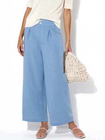 Pantaloni con pieghe di Busem in blu: frontale