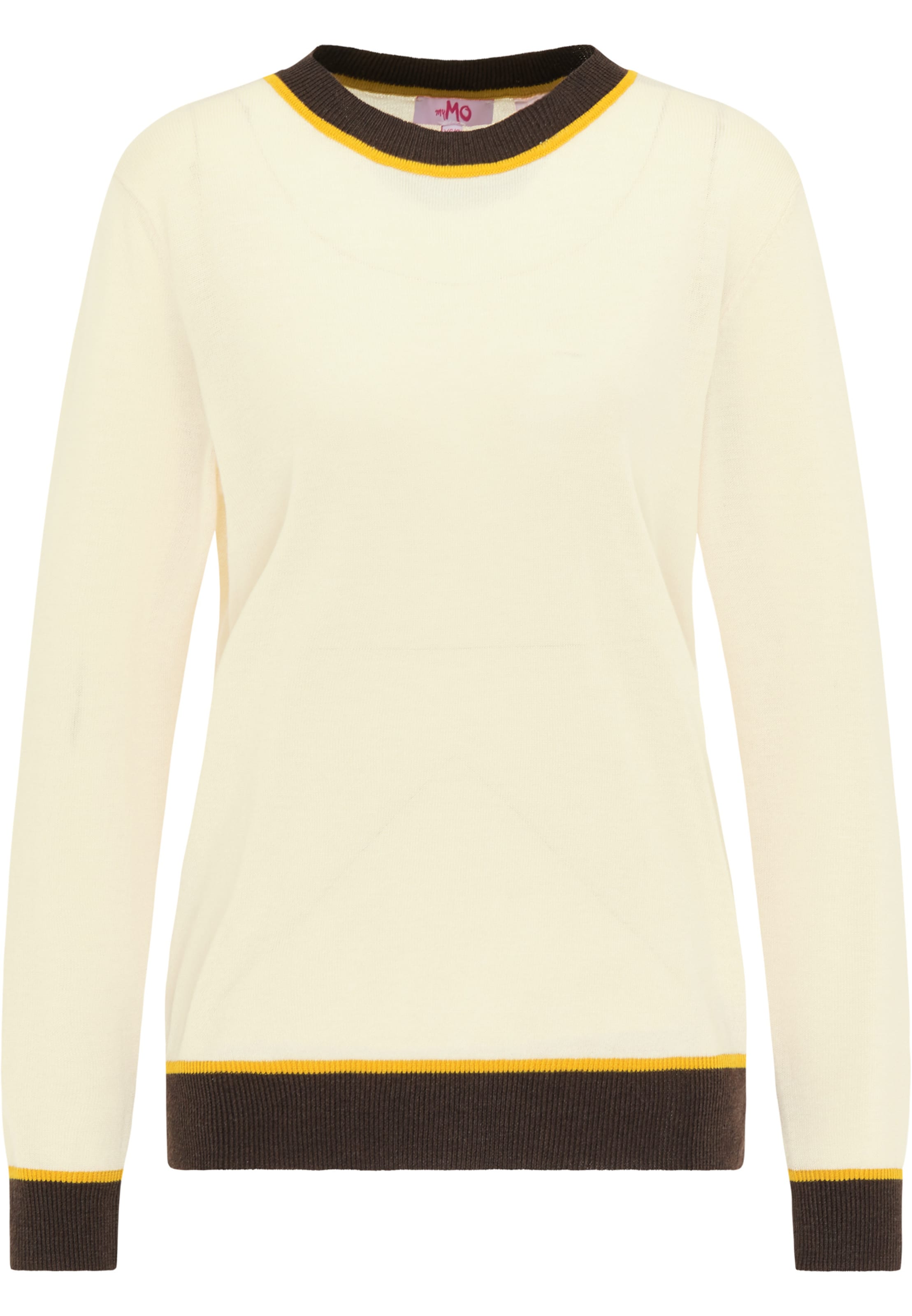 Pulover de la MYMO pe bej: față