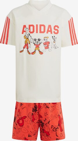 ADIDAS SPORTSWEAR Tracksuit 'Adidas x Disney Mickey Mouse' in White: front