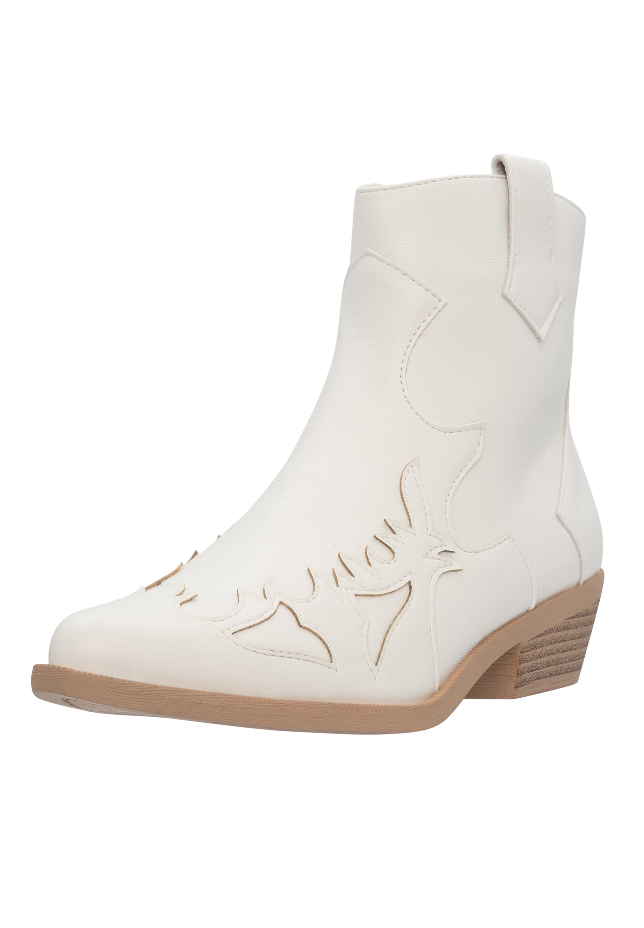 Bottes de cowboy Salinyang en blanc : devant