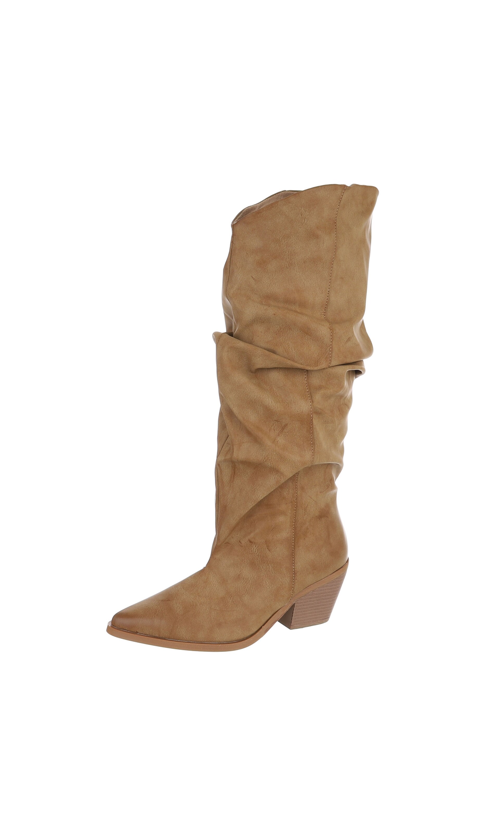Ital-Design Cowboystiefel in Braun: Vorderseite