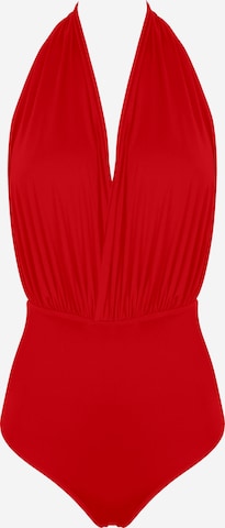 SEA ME SWIM Badeanzug 'ST. TROPEZ' in Rot: Vorderseite