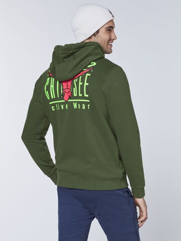 CHIEMSEE Zip-Up Hoodie in Green