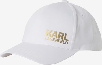 Karl Lagerfeld Cap in Weiß: front