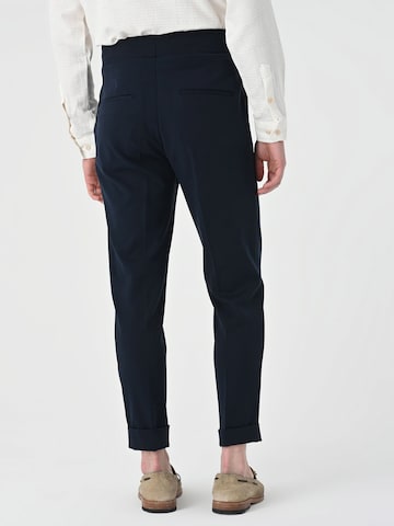 Antioch Slim fit Pleat-front trousers in Blue