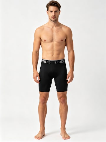 MEETWEE Slim fit Workout Pants in Black: front