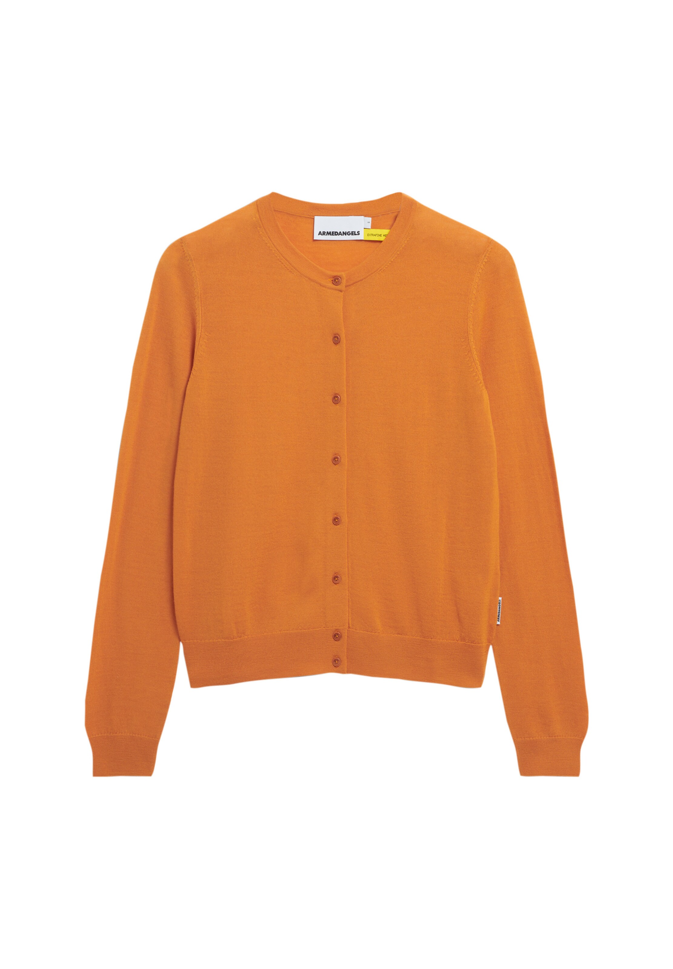 ARMEDANGELS Gebreid vest in Oranje: voorkant