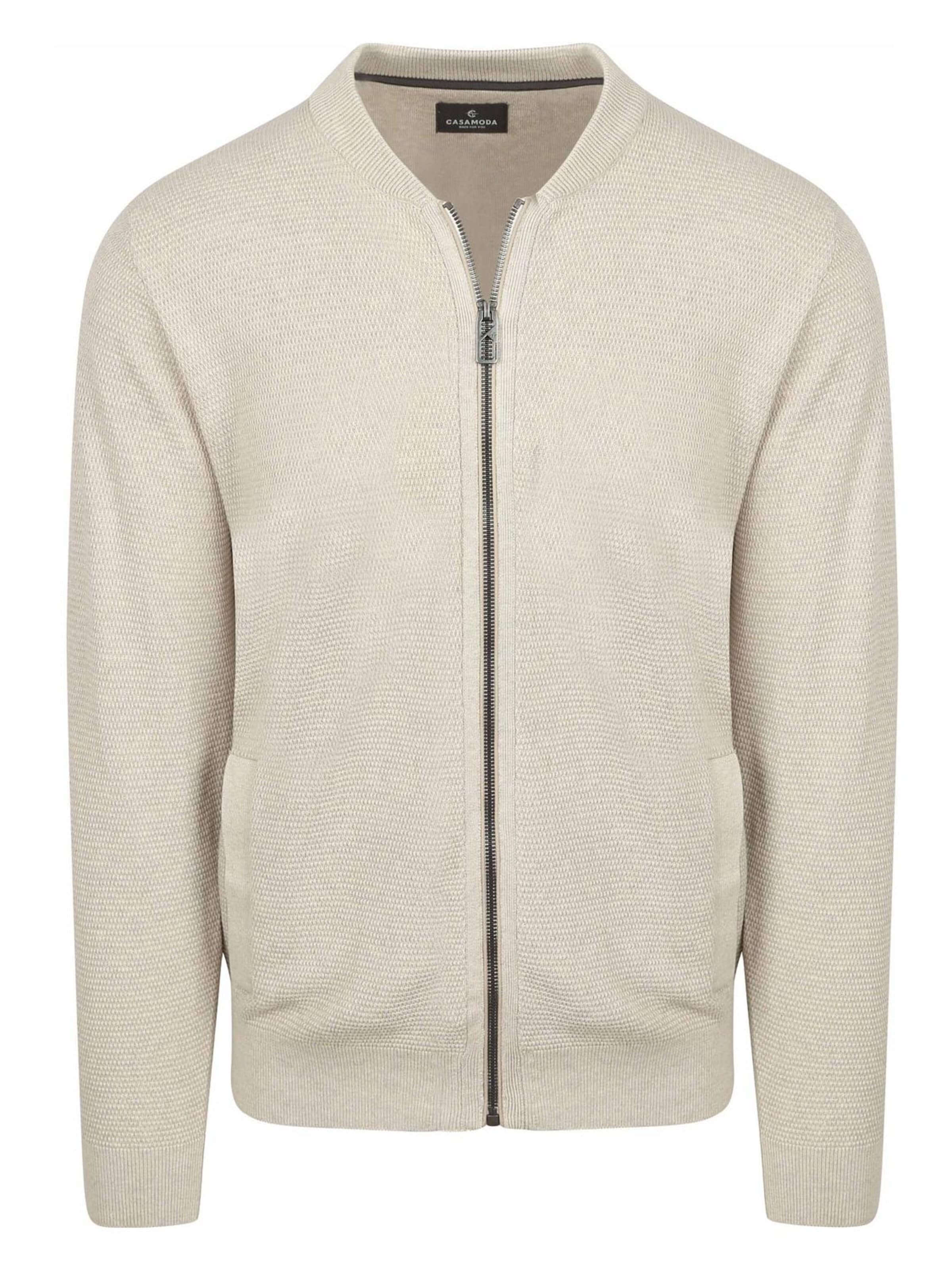 CASA MODA Knit cardigan in Beige: front