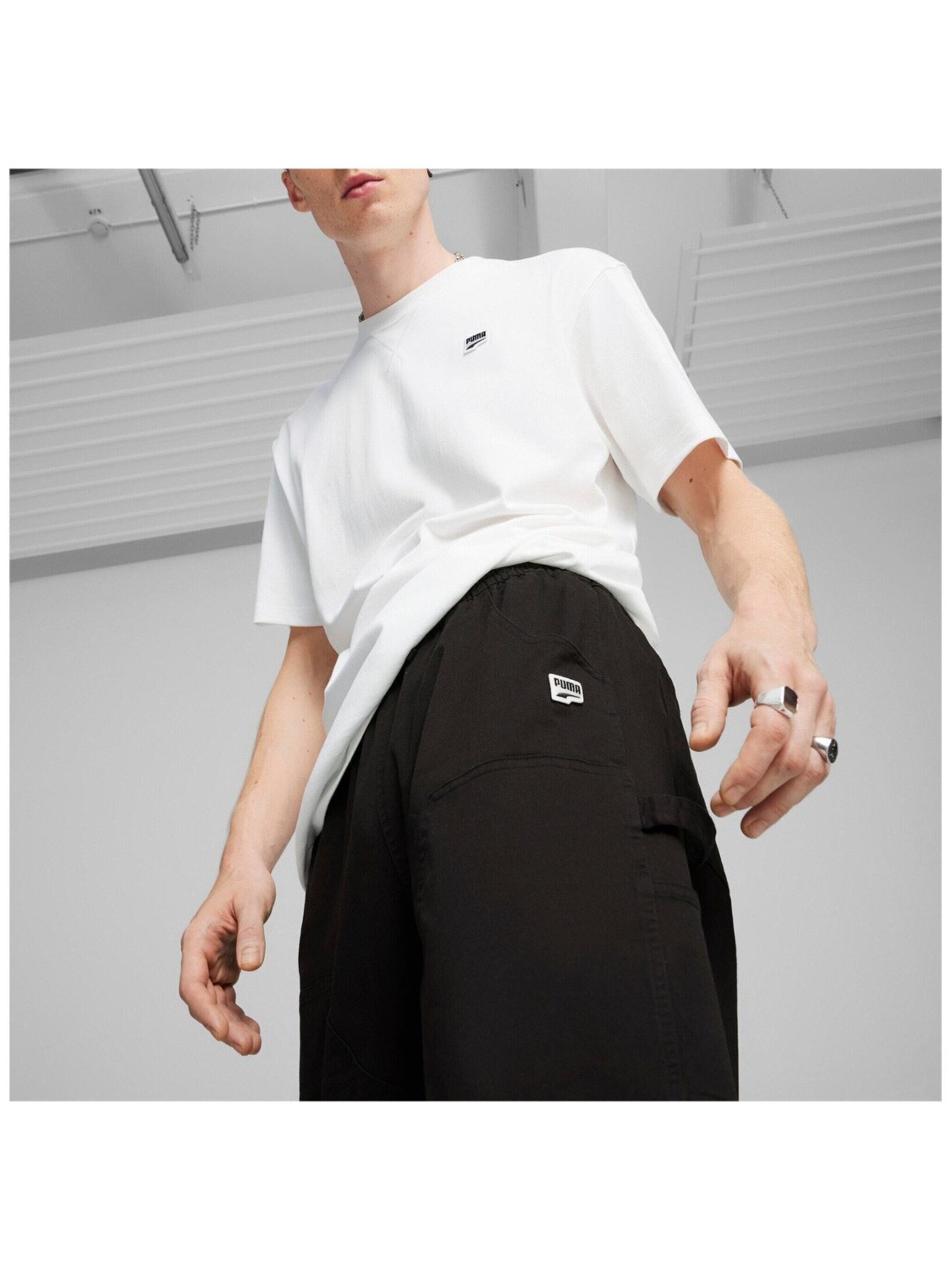 PUMA Regular Sports trousers 'Puma Downtown Double Knee Pants Wv' in Black
