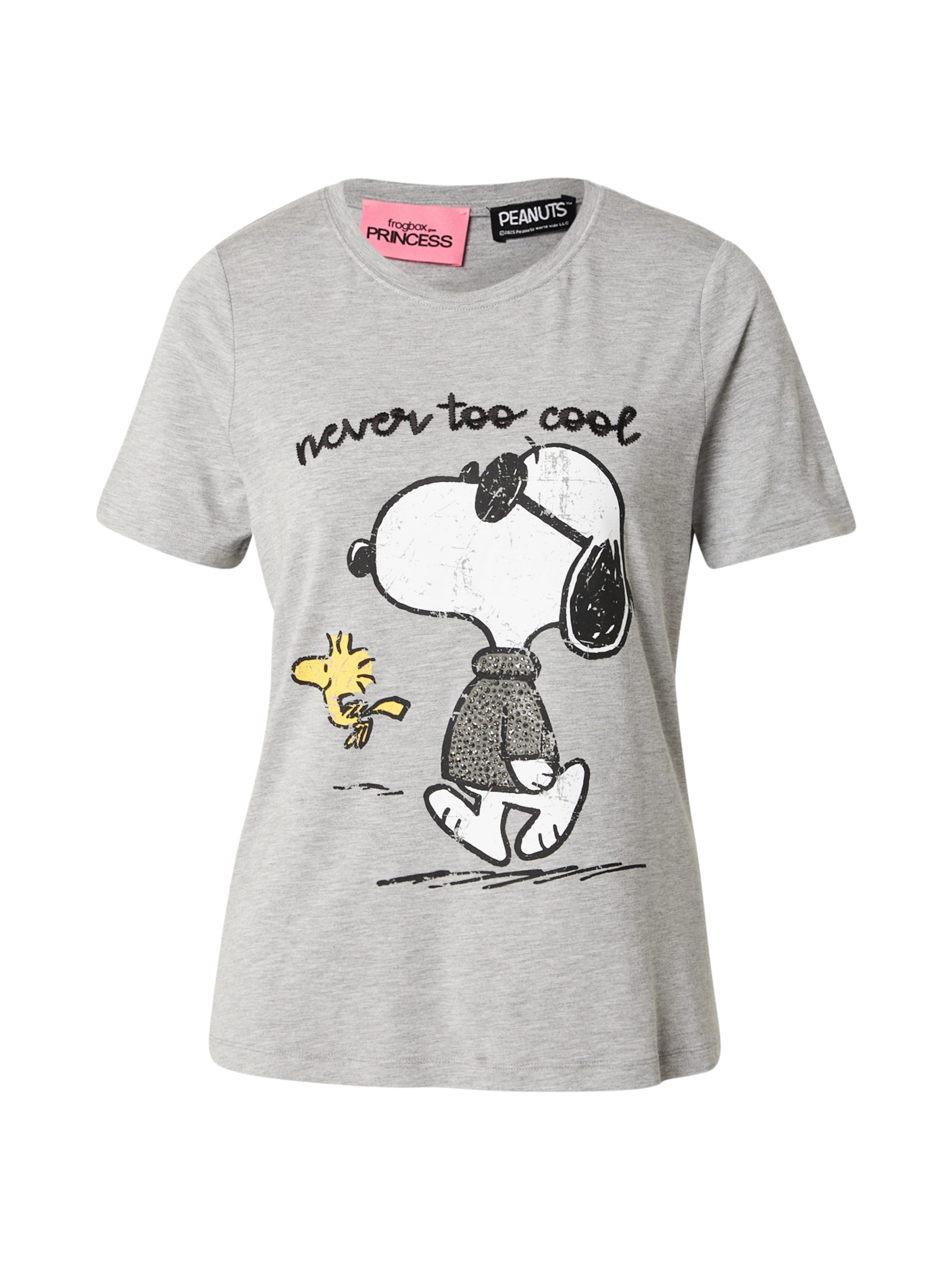 Tricou 'Snoppy Never Too Cool' de la PRINCESS GOES HOLLYWOOD pe gri: față