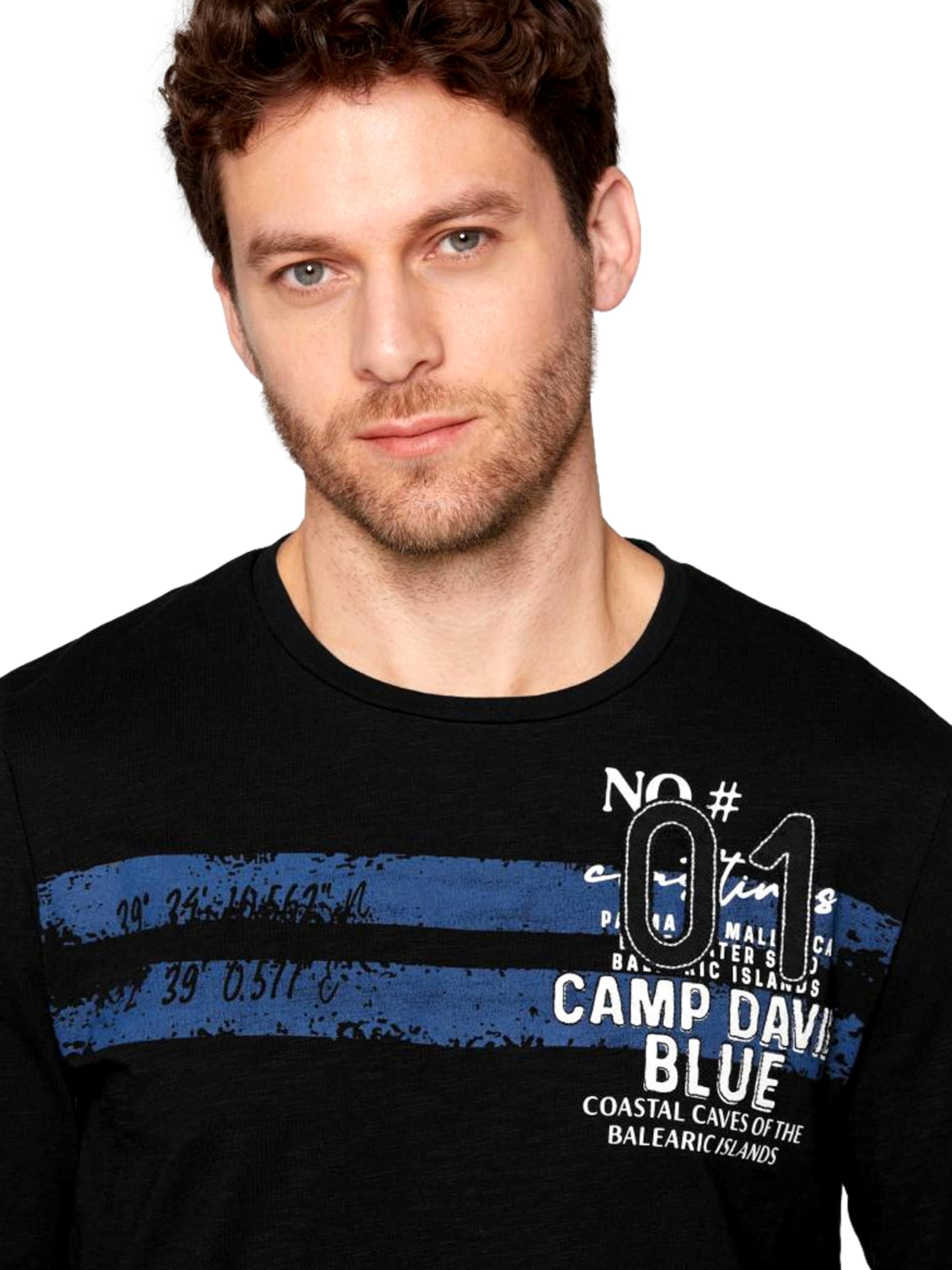 CAMP DAVID Тениска в черно