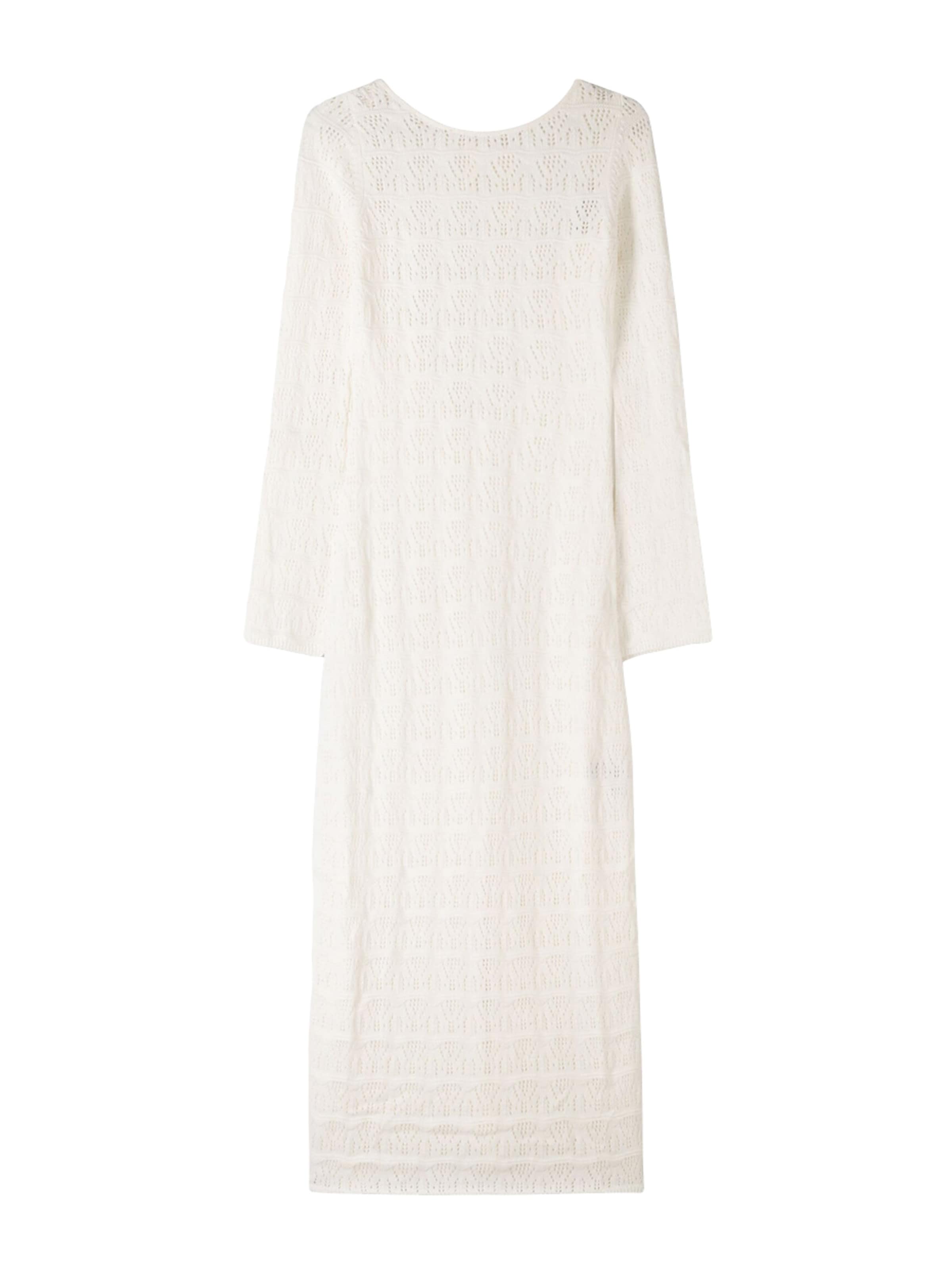 Bershka Úpletové šaty – béžová: přední strana