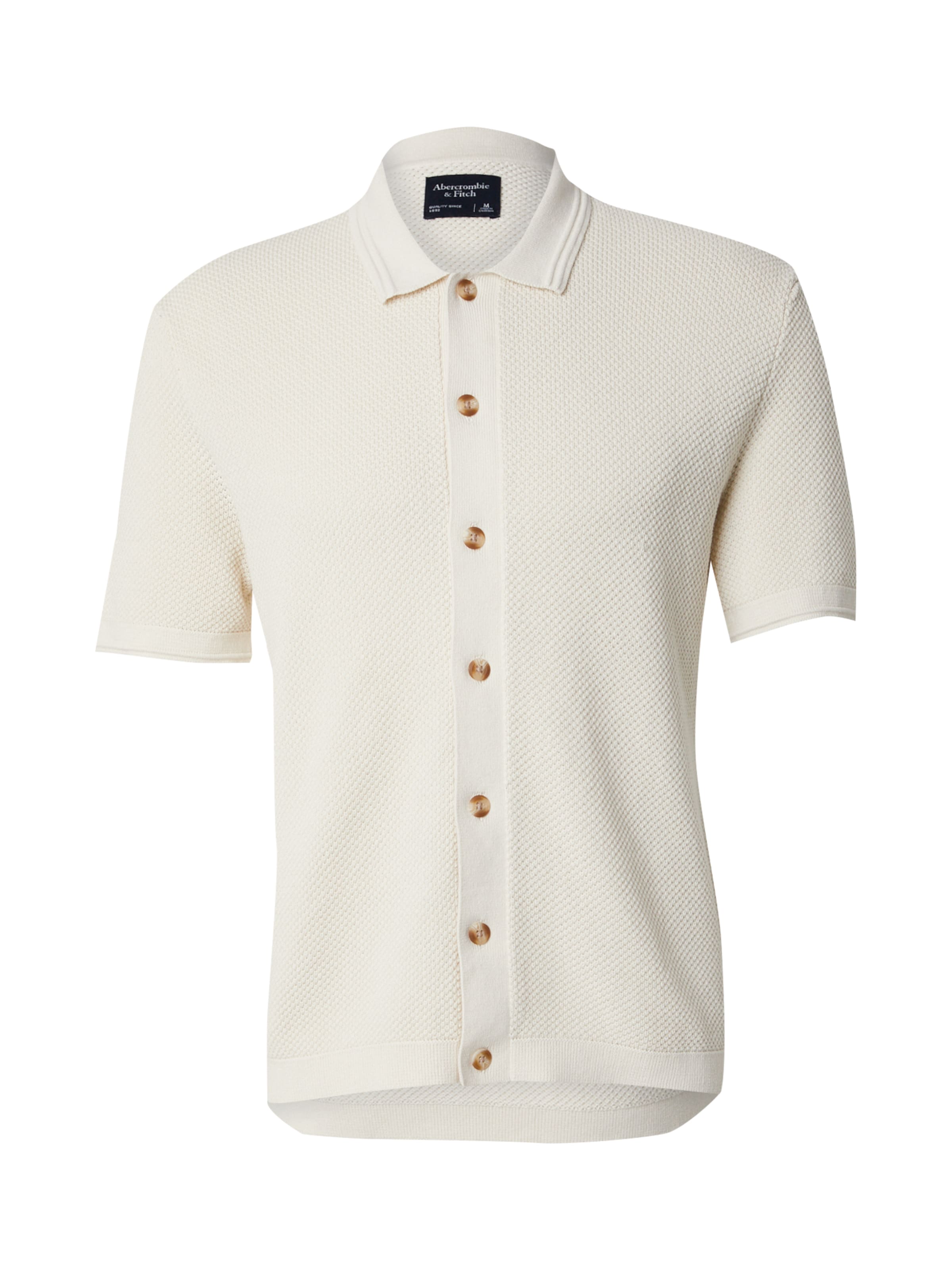 Coupe regular Vestes en maille Abercrombie & Fitch en blanc : devant