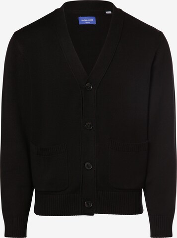 JACK & JONES Knit Cardigan ' Capital ' in Black: front