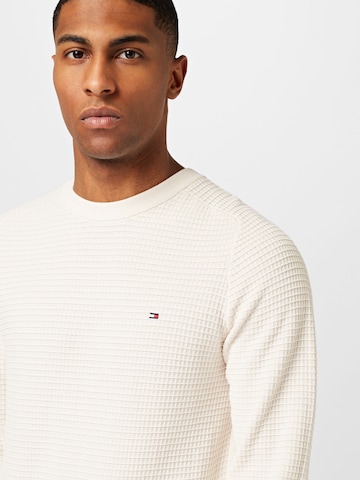 TOMMY HILFIGER Sweter 'SPRING GRID' w kolorze beżowy