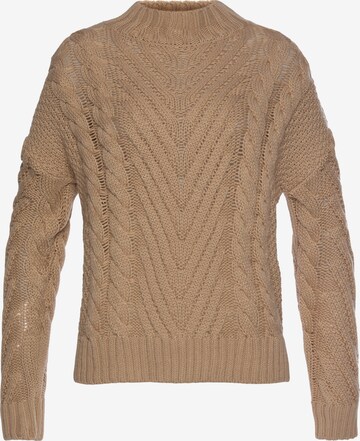 LASCANA Sweater in Beige: front