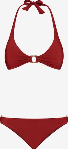 Shiwi Triangle Bikini 'Caro' in Red: front