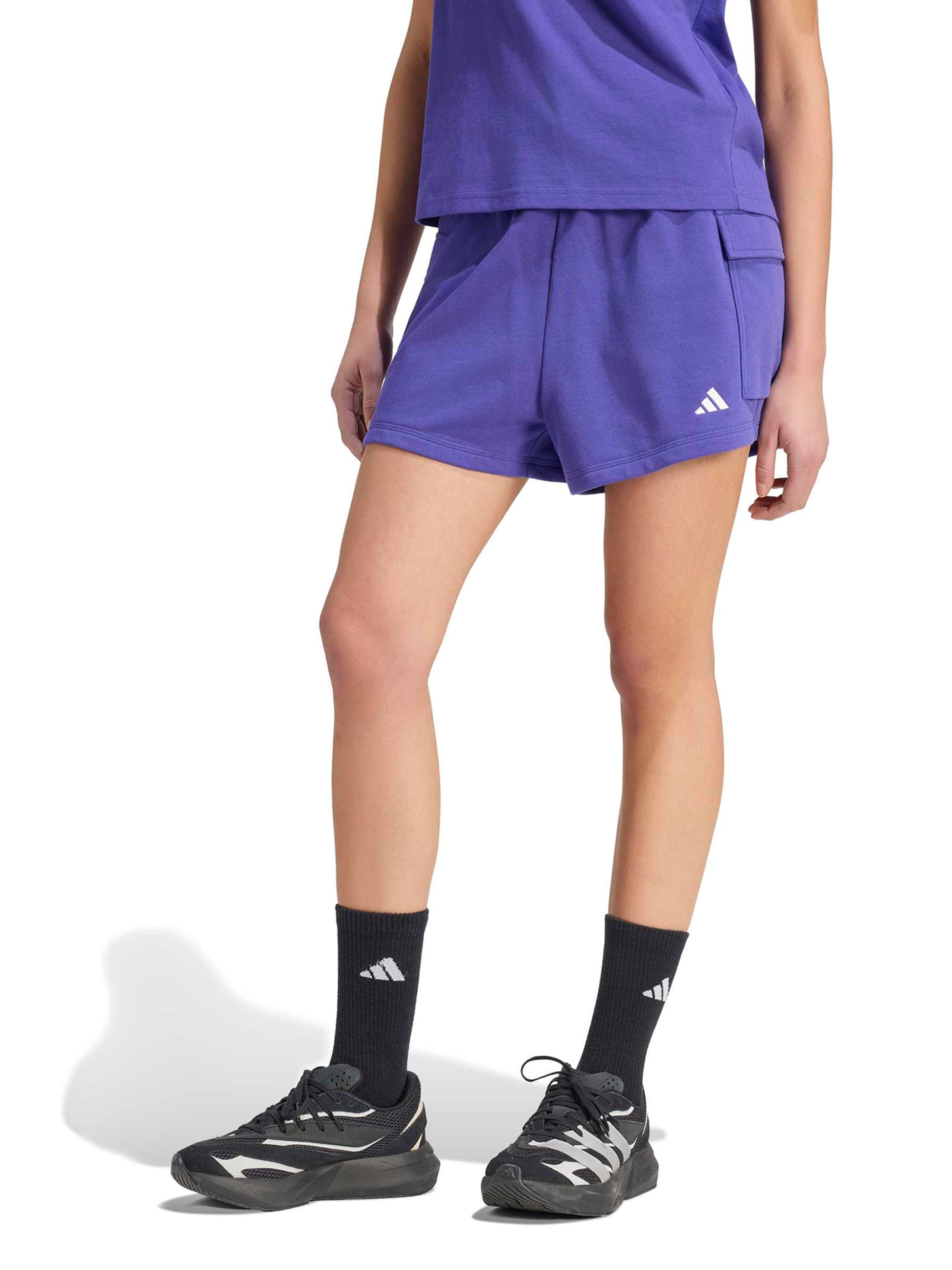 ADIDAS SPORTSWEAR Loosefit Sportbyxa 'Essentials' i lila: framsida