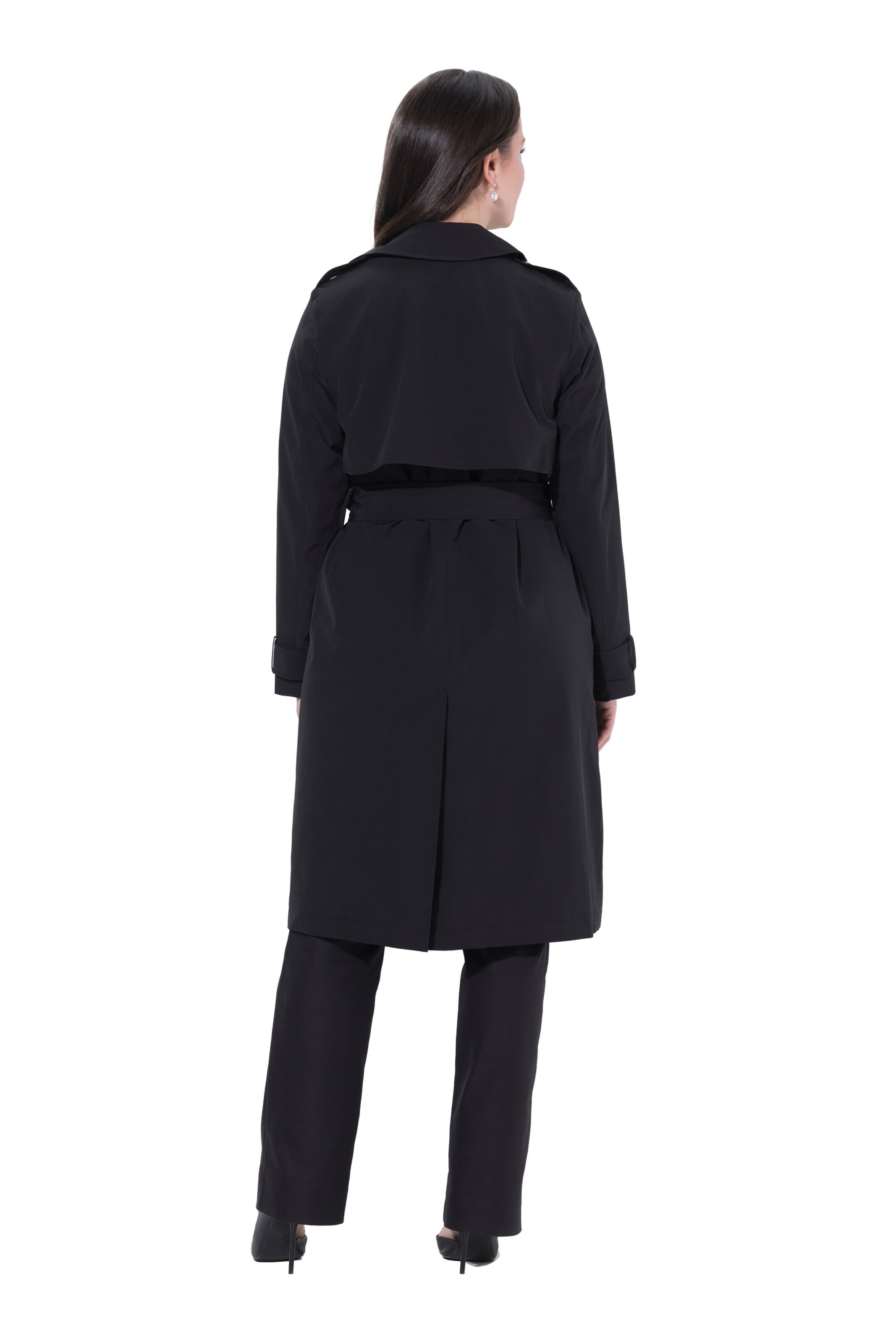 Ulla Popken Between-seasons coat in Black