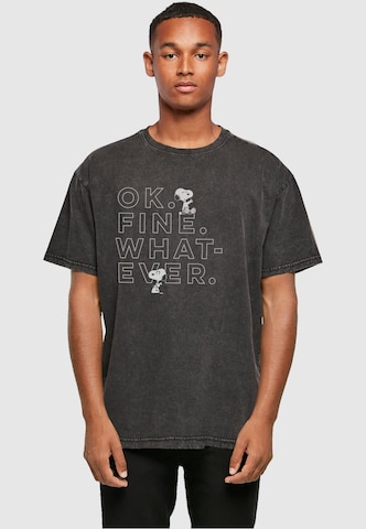 Merchcode T-Shirt 'Peanuts - Ok Fine Whatever' in Grau: predná strana