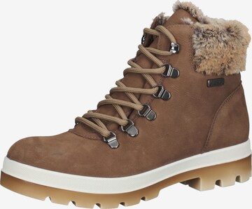 Bama Lace-Up Ankle Boots in Grey: front