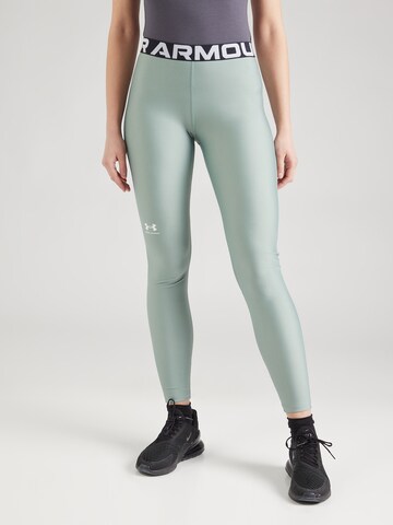 UNDER ARMOUR - Skinny Pantalón deportivo 'Authentics' en verde: frente