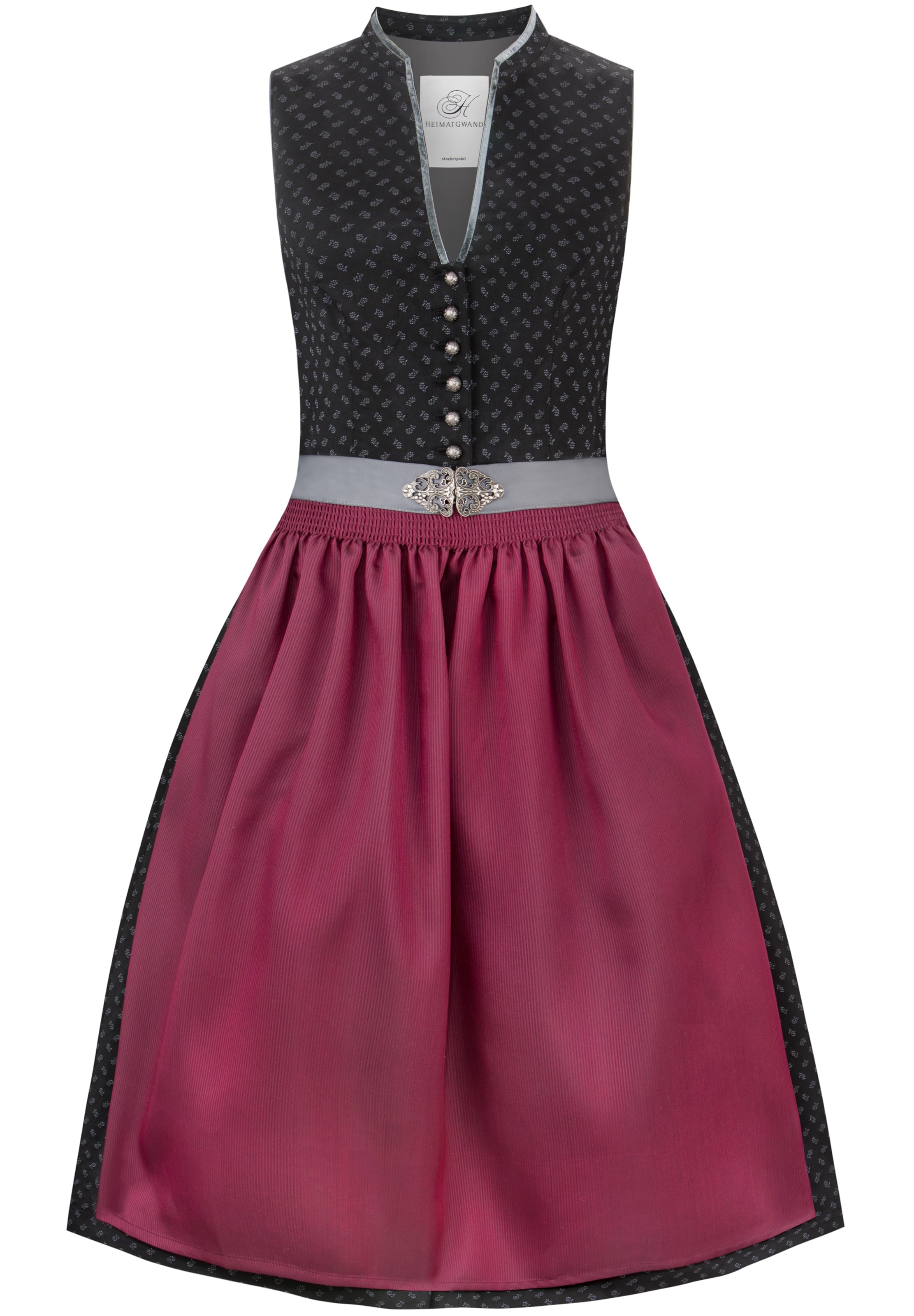 STOCKERPOINT Dirndl 'Marlina' in Zwart: voorkant
