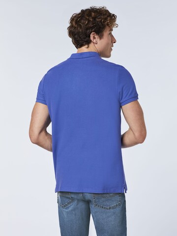 Oklahoma Jeans Shirt ' aus Piqué ' in Blue