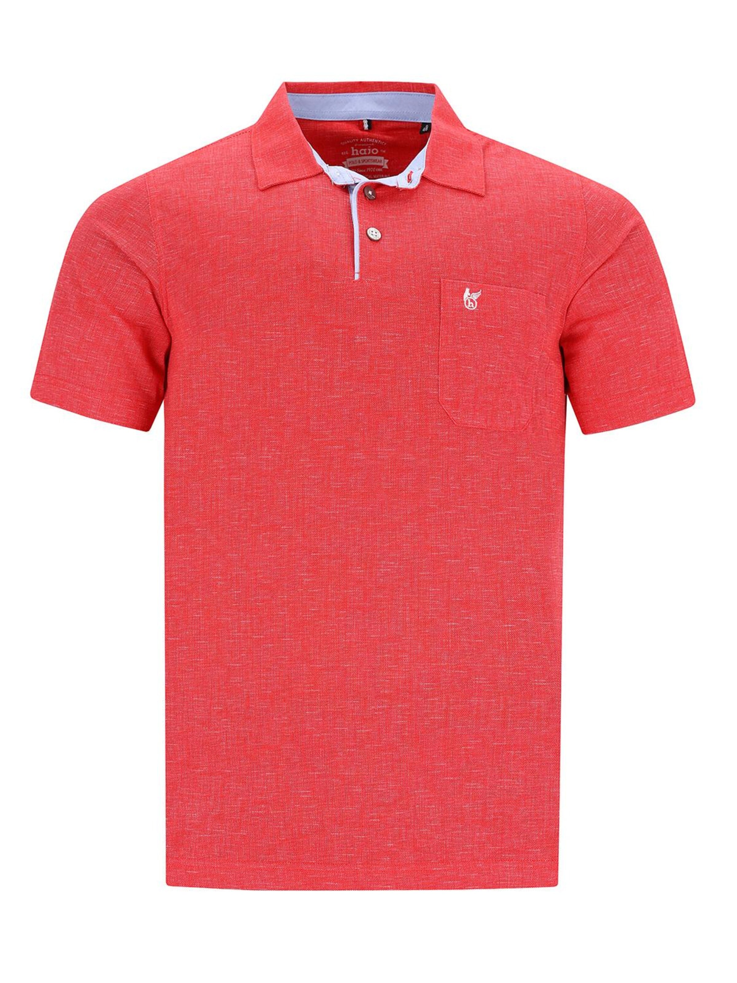 HAJO Shirt 'Poloshirt allover bedruckt in stay fresh Qualität'‌‌‌‌‌‌ in Rot: Vorderseite