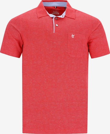 HAJO Shirt 'Poloshirt allover bedruckt in stay fresh Qualität' in Rot: Vorderseite