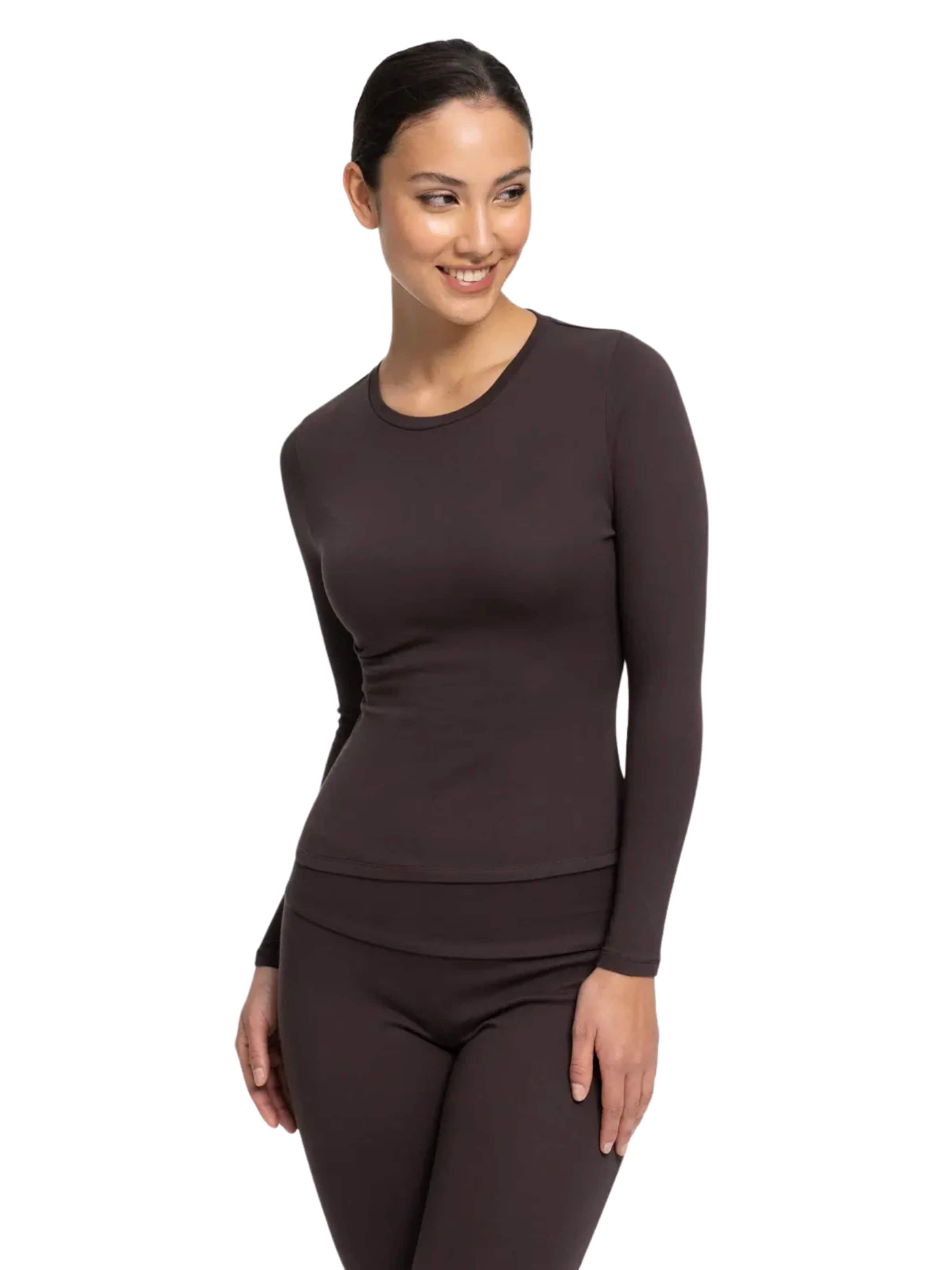 cfab (formerly creamy fabrics) Shirt 'Cotton Longsleeve' in Dark brown, Item view