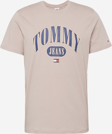 Tommy Jeans - Camiseta 'Regular Entry' en gris: frente