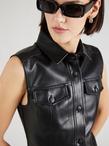 Calvin Klein Jeans Shirt dress 'FAUX' in Black