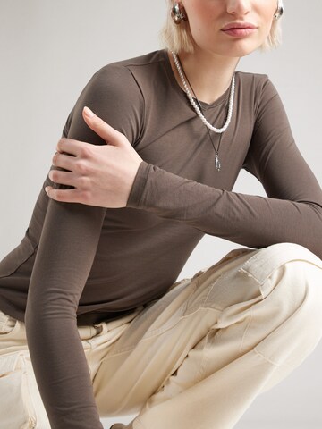 WEEKDAY Majica | rjava barva