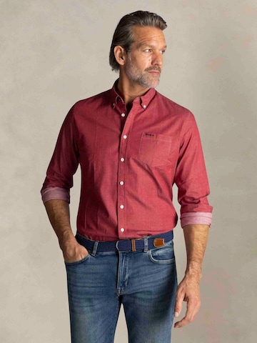 NZA New Zealand Auckland Regular fit Overhemd in Rood: voorkant