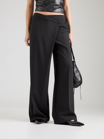 Karl Lagerfeld Wide leg Trousers with creases in Black: front