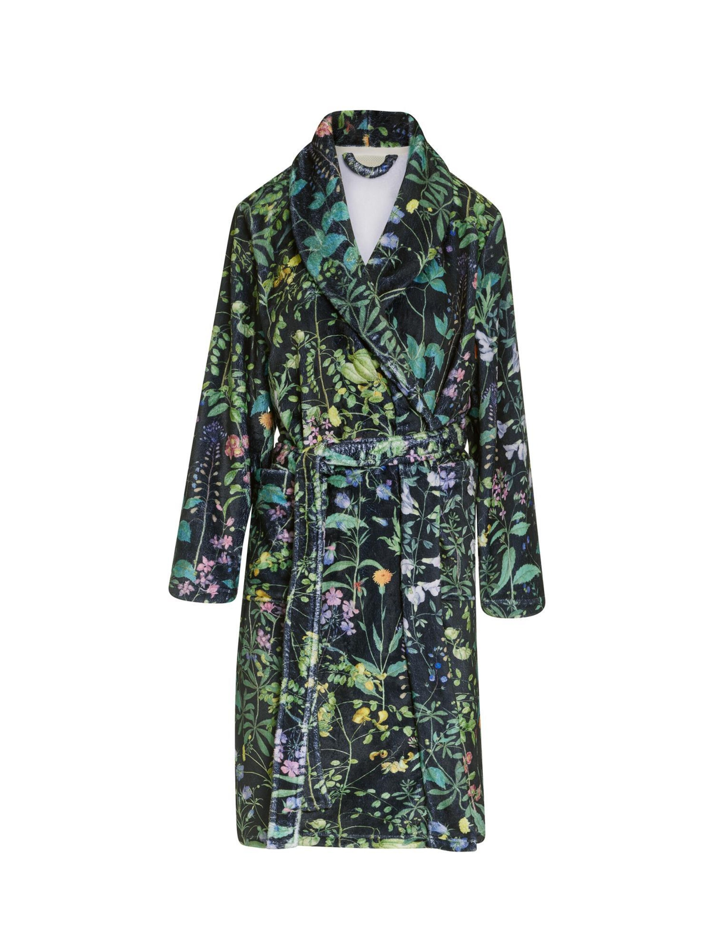 ESSENZA Long Bathrobe 'Steff Augustine' in Grey: front